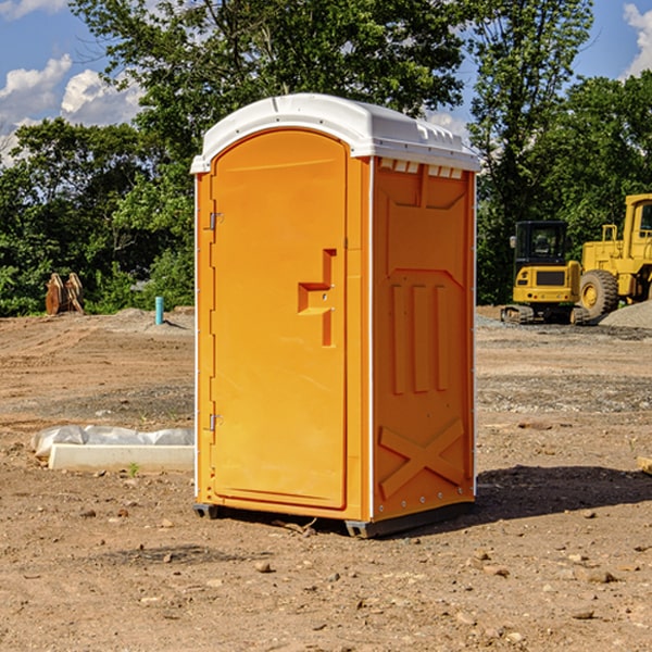 how often are the porta potties cleaned and serviced during a rental period in Sultana